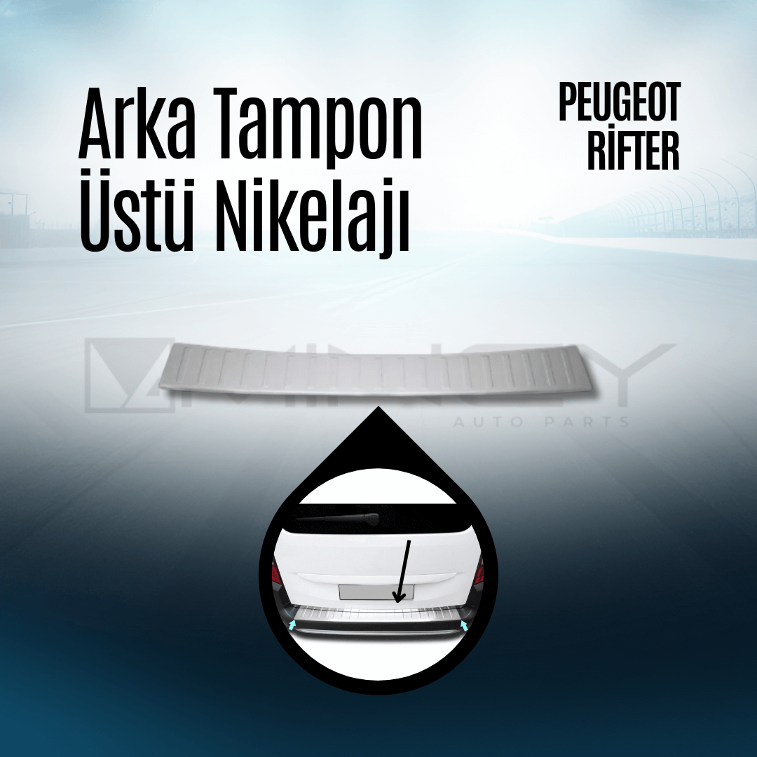 Arka Tampon Üstü Nikelajı Peugeot Rifter